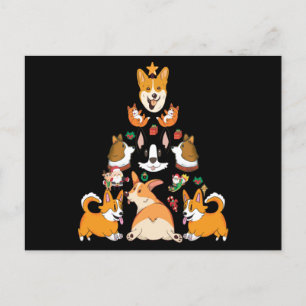 Weihnachten Funny Corgi Xmas Tree Dog Lover Gesche Postkarte
