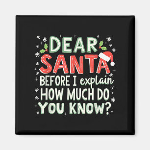 Weihnachten Funny Lieber Weihnachten, bevor ich er Magnet