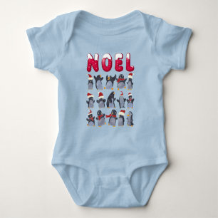 Weihnachten Funny Penguin Party Weihnachtsfeiertag Baby Strampler