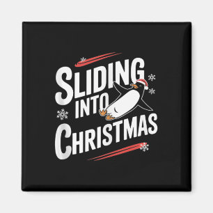 Weihnachten - Funny Pinguin Weihnachten Magnet