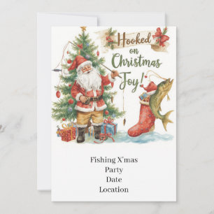 Weihnachten für Angelfreunde Einladung