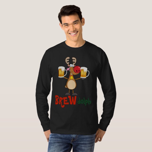 Weihnachten für BIER-Liebhaber - LIT Rudolph T-Shirt (Vorne ganz)