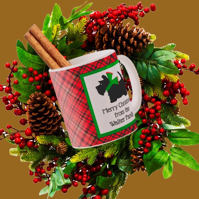 Weihnachten für Black Scottie Kaffeetasse (Von Creator hochgeladen)