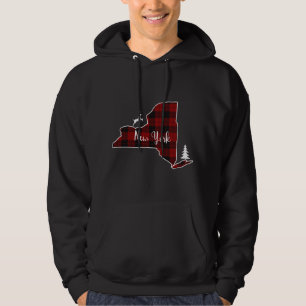 Weihnachten für den Karierten Hirschbaum der Famil Hoodie
