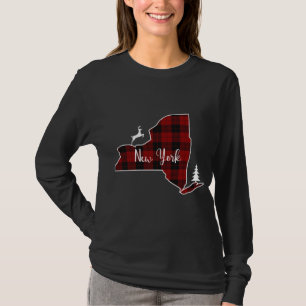 Weihnachten für den Karierten Hirschbaum der Famil T-Shirt