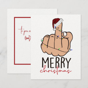 Weihnachten für die Finger-Weihnachtsmannmütze Mitteilungskarte