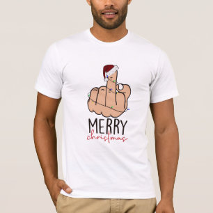 Weihnachten für die Finger-Weihnachtsmannmütze T-Shirt