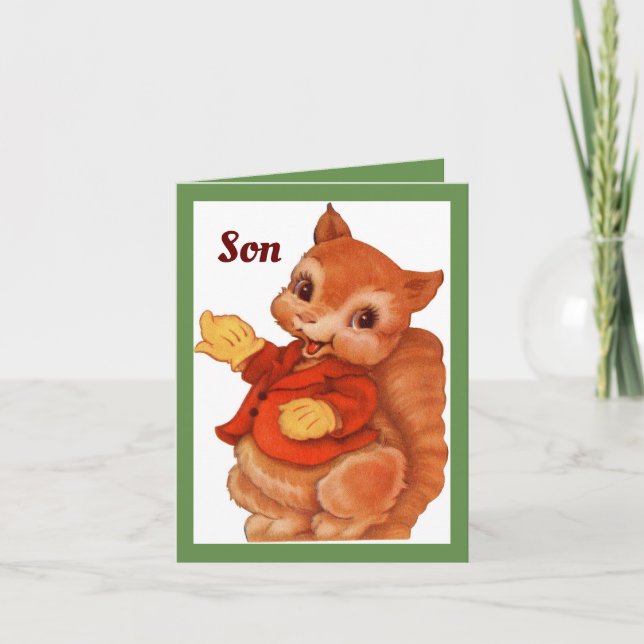 Weihnachten für einen Sohn Karte (Vorderseite)