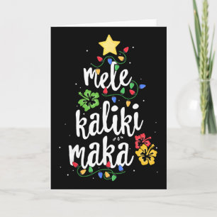 Weihnachten für Frauen Hawaiian Hawaii Mele Kaliki Karte