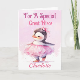Weihnachten für Große Nichte Pinguin Pink Ballerin