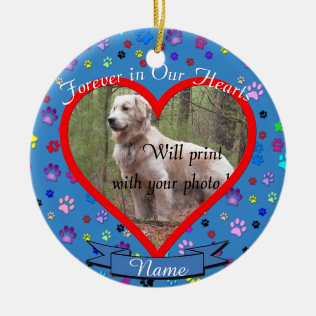 Weihnachten für Hunde oder Katzen Keramik Ornament (Vorne)