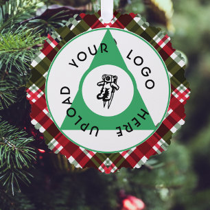 Weihnachten für Ihr Logo hinzufügen Ornament Karte