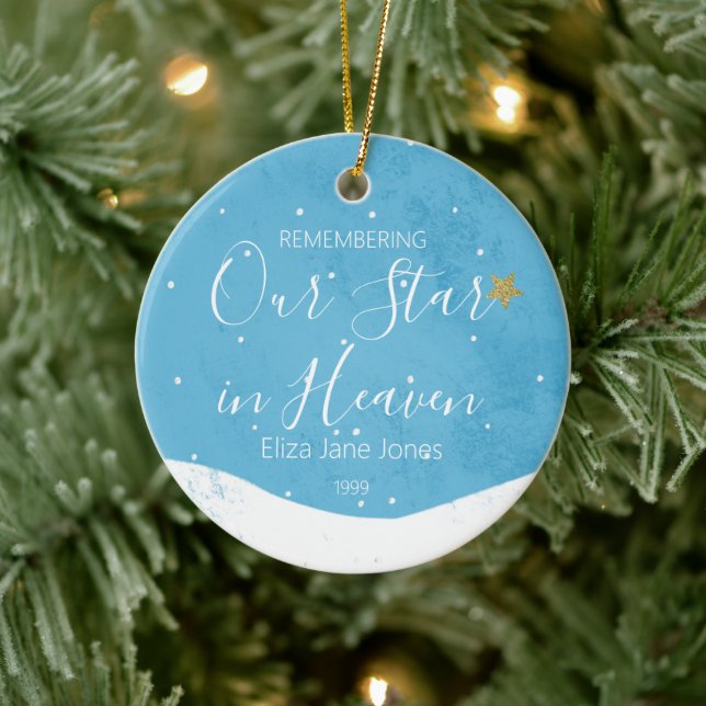 Weihnachten für immer in unseren Herzen verloren Keramik Ornament (Baum)