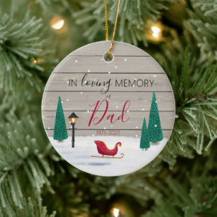 Weihnachten für immer in unseren Herzen verloren Keramik Ornament