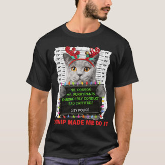 Weihnachten für Katzen Mama Katze Vater Katze Lieb T-Shirt