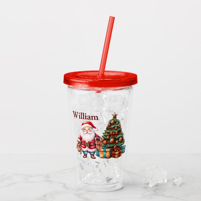 Weihnachten für Kinder anpassen Acryltrinkbecher (Rückseite Ice)