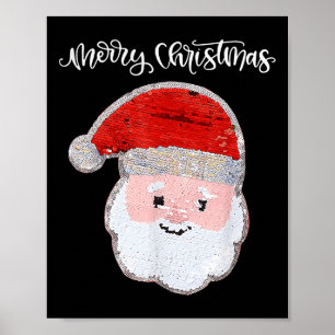 Weihnachten für Mädchen und Jungen Gedreht Sequin Poster