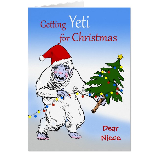 Weihnachten für Nichte, bist du noch Yeti? (Vorne)