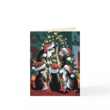 Weihnachten für niedliche Vintage Katzen