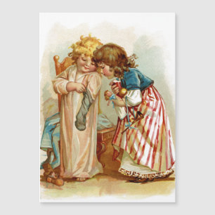 Weihnachten für Schwestern Weihnachtskarte Magnetkarte