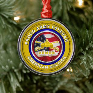 Weihnachten für Veteranen der Panzertruppe der Arm Ornament Aus Metall