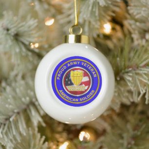 Weihnachten für Veteranen des Adjutant General Cor Keramik Kugel-Ornament