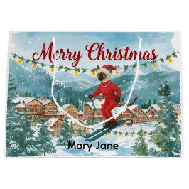 Weihnachten für Weihnachten Katze Liebhaber Schnee Große Geschenktüte