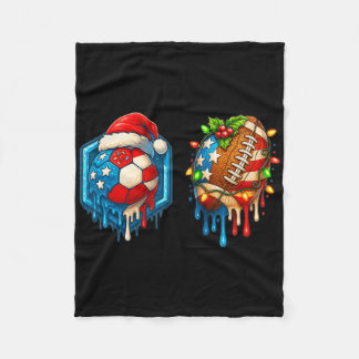Weihnachten Fußball Drip Uns Flagge Eiscreme D Fleecedecke