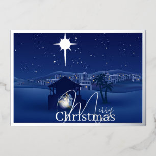 Weihnachten Geburt Christi Folien Feiertagskarte