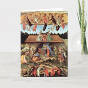 Weihnachten, Geburt Christi von Botticelli Feiertagskarte