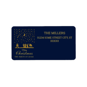 Weihnachten, Geburt Jesu, Drei Könige Adressaufkleber