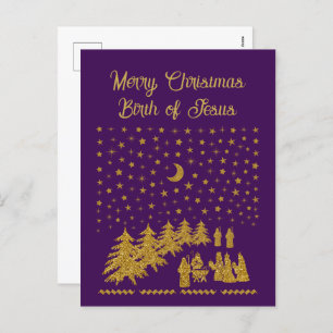 Weihnachten, Geburt Jesu Feiertagspostkarte