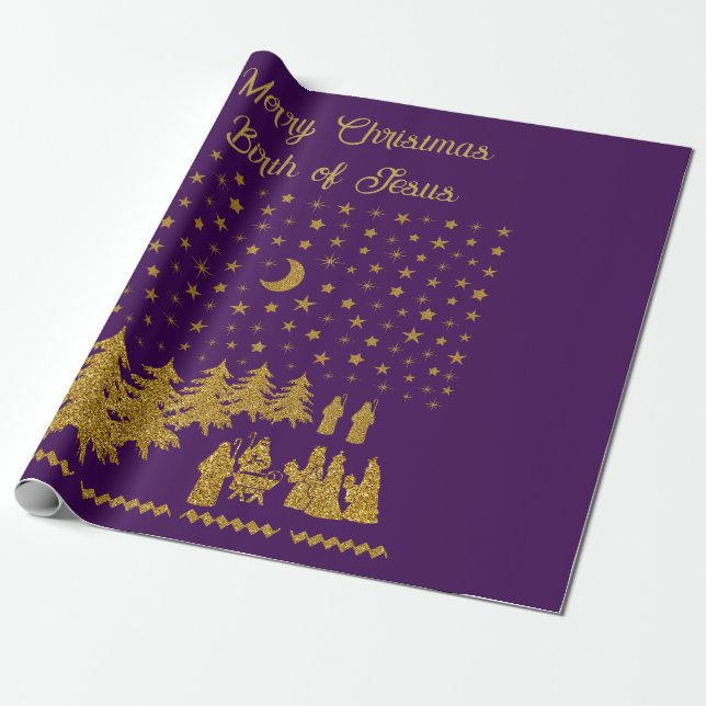 Weihnachten, Geburt Jesu Geschenkpapier (Ungerollt)