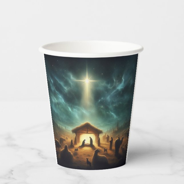 Weihnachten/Geburt/Jesus Pappbecher (Vorderseite)