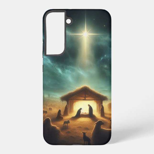 Weihnachten/Geburt/Jesus Samsung Galaxy Hülle (Rückseite)