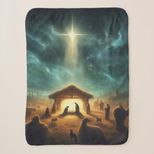 Weihnachten/Geburt/Jesus Sherpa Blanket Sherpadecke