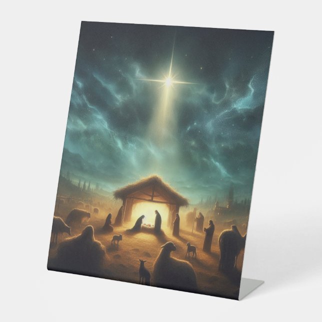 Weihnachten/Geburt/Jesus Sockelschild (Vorderseite)
