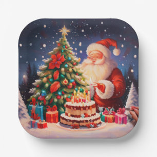Weihnachten Geburtstag 10 Pappteller