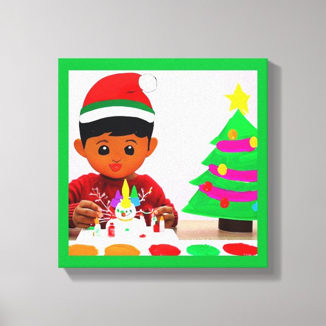 Weihnachten - Geburtstag 4 Leinwanddruck (Vorderseite)