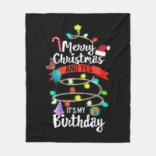 Weihnachten Geburtstag Shirt, frohe Weihnachten un Fleecedecke