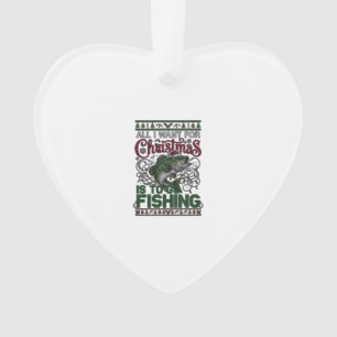 Weihnachten Geh Angeln Fisch Weihnachtsmann Hut Li Ornament