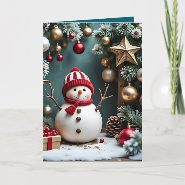 Weihnachten - Geklappte Grußkarte Karte (Vorderseite)