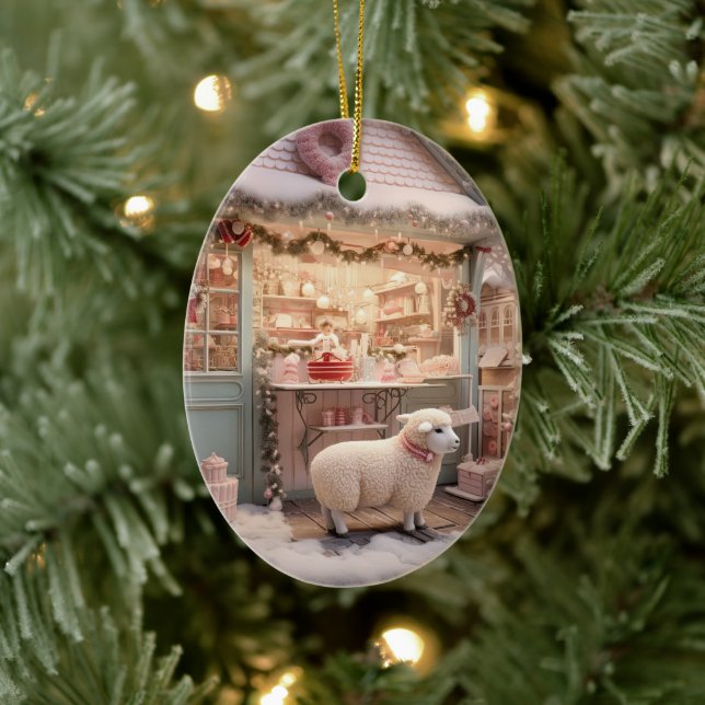 Weihnachten, Geschenk für Bauernfreunde Keramik Ornament (Baum)