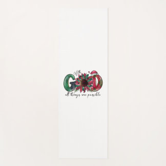 Weihnachten Geschenk mit Gott alles ist möglich Yogamatte