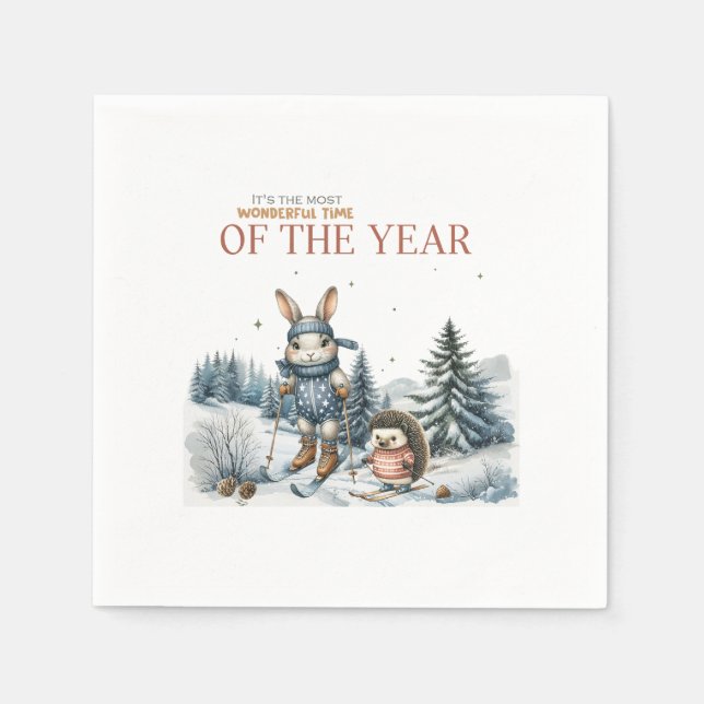 Weihnachten Geschenk wunderbare Zeit des Jahres Serviette (Vorderseite)