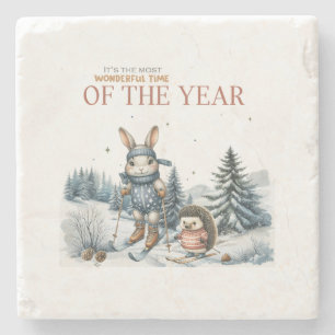 Weihnachten Geschenk wunderbare Zeit des Jahres Steinuntersetzer