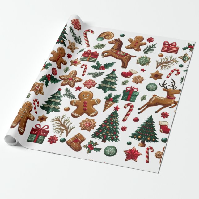 Weihnachten Geschenkpapier (Ungerollt)