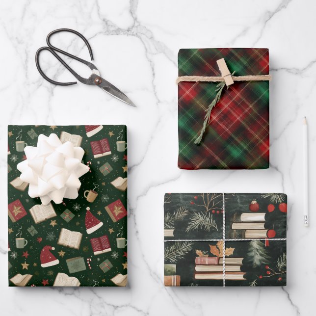 Weihnachten Geschenkpapier Set (Vorderseite)