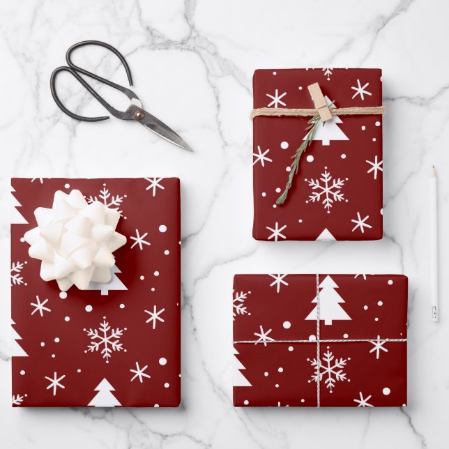 Weihnachten Geschenkpapier Set (Vorderseite)