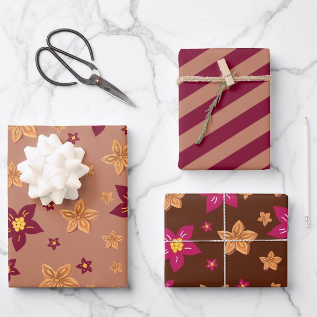 Weihnachten Geschenkpapier Set (Vorderseite)